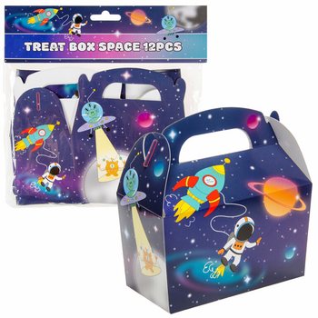 Kosmosa tēmas dāvanu kārbiņas SPACE 12x12.5x6 cm (12 gab.)