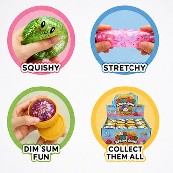 RAGE - Spīdīgi mīkstie pelmeņi SQUISHY MAZI (Izm. 5.5 x 5.5 x 3 cm) - Virālās 2026. gada fidget rotaļlietas (24 gab.)