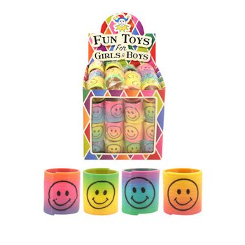 MINI SMILEY SPIRĀLES Ø3.5 CM DISPLEJĀ (60 gab.)