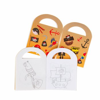 Mini pirātu krāsojamās grāmatas ar uzlīmēm
