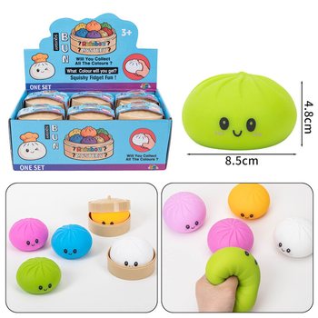RAGE - Squishy Bun Dumplings LIELI (8.5 x 8.5 x 4.8 cm) - Viral 2026 Fidget rotaļlieta (12 gab.)