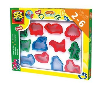 SES Plastilīna formiņas (12 krāsas/modeļi) (1 gab.)