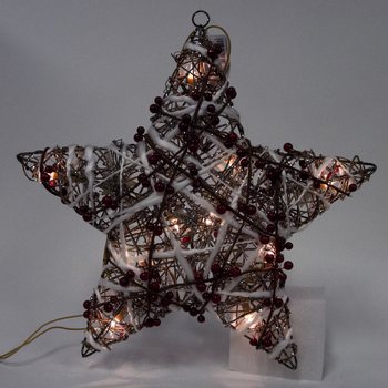 LIELA SPĪDO&Scaron;A ZIEMASSVĒTKU ZVAIGZNE DEKORĀCIJA 45 CM (2 gab.)