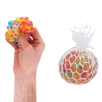 Saspiežamās sietiņa bumbas SQUEEZY BEADZ displejā (36 gab.)