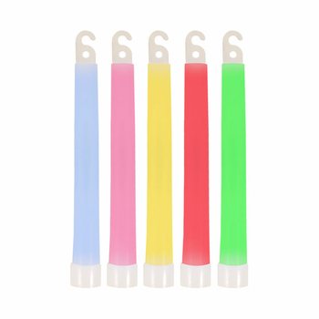 GAISMAS KOCIŅI GLOW STICK - 15CM AR AUKLIŅU - KRĀSU MIKSS (25 gab.)