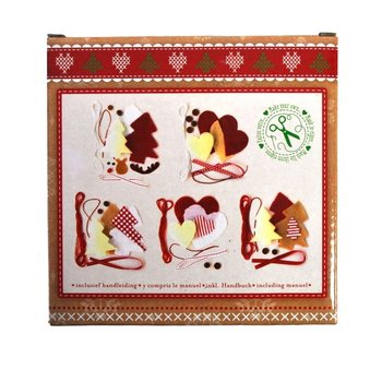 5 daļu DIY Ziemassvētku rotājumu komplekts - Modelis 2 (6 gab.)
