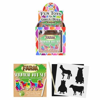 ECO FRIENDLY - SCRATCH SKRĀPĒJAMĀS KARTĪTES BURVĪGĀS KRĀSAS - LAUKU DZĪVNIEKI DISPLEJĀ (108 gab.)