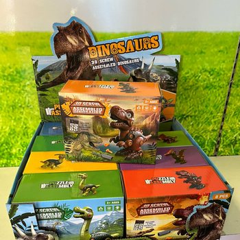 3D Dinozaura Konstruktora Komplekts Dāvanu Kastītē - Displejs (8 gab.)