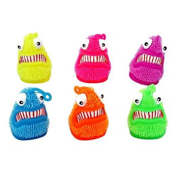LIELI SPĪDOŠI PUFFER MONSTRI AR GAISMU Ø9,5CM (12 gab.)