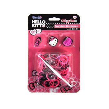 Gumiju rokassprādžu izgatavo&scaron;anas komplekts ar piekariņiem Hello Kitty (12 gab.)