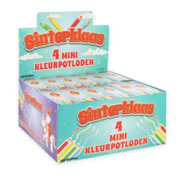 Krāsu zīmuļi Sinterklaas (Svētais Nikolajs) 4 gab. displejā (120 gab.)