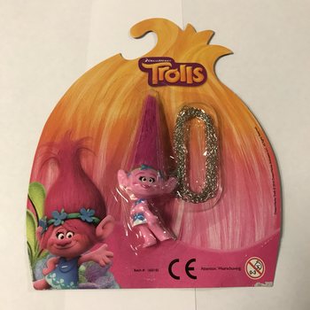 Troļļu figūriņa uz ķēdītes uz kartītes (12 gab.)