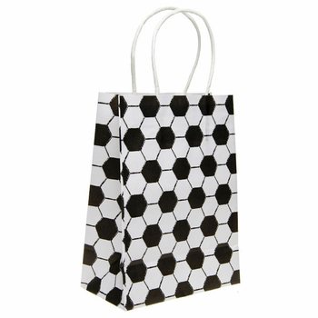 Papīra dāvanu maisiņi Futbols 16x9x22 cm (12 gab.)