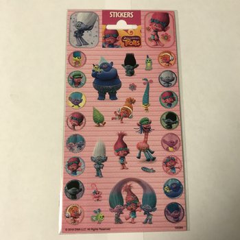 Uzlīmju Lapa TROLLS - 20 x 10 cm (10 gab.)