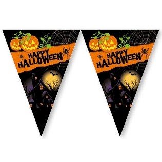 Happy Halloween Karodziņu Virtene - 2,3 Metri (6 gab.)