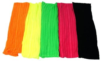 Neonkrāsas tuneļšalles ar tievām vertikālām svītrām (10 gab.)