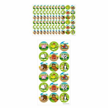 FUN STICKERS - LAUKU DZĪVNIEKU UZLĪMES - 18 UZLĪMES LAPĀ (10 gab.)