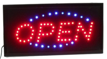 LED Gaismas Reklāma "OPEN" &ndash; 2 Krāsu