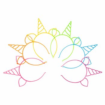 Vienradža matu stīpiņa, neon krāsu mikss (24 gab.)