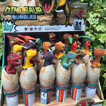 3D Dinozauru ziepju burbuļu nūjiņas (24 gab. displejā)
