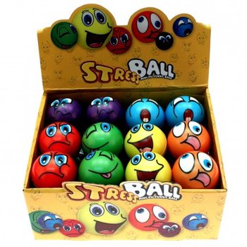 Smiley PU Stresa Bumbiņu Displejs (24 gab.)