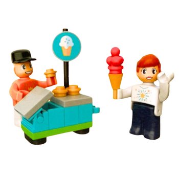 KIDS BRICKS FUN PARK - BŪVNIECĪBAS BLOKU KOMPLEKTS - 130 DAĻAS (1 gab.)
