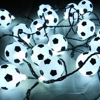 Gaismas virtene Futbols MELNS/BALTS 10 spuldzes (9 gab.)