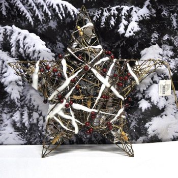 LIELA SPĪDO&Scaron;A ZIEMASSVĒTKU ZVAIGZNE DEKORĀCIJA 45 CM (2 gab.)
