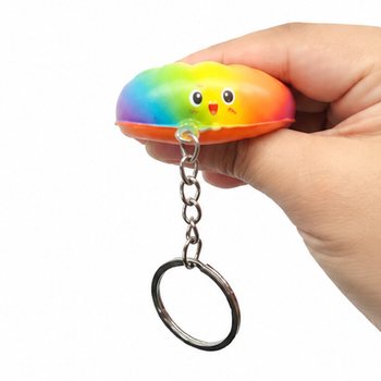 Populārie Squishy Dumplings atslēgu piekariņi - Krāsu mikss - Displejā (24 gab.)