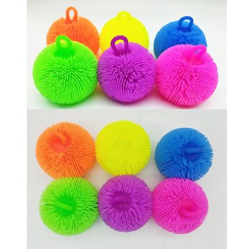 PUFFER BUMBA SPILGTĀS KRĀSĀS - 8CM - DISPLEJĀ (12 gab.)