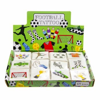 Fun tetovējumi „Futbols” - Displejs ar 48 paciņām (12 tetovējumi paciņā)