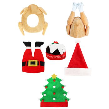 MIKSS EKSKLUZĪVAS JAUTRAS ZIEMASSVĒTKU CEPURES - XMAS CAPS (6 gab.)