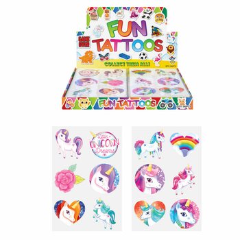 Fun Tattoos: Vienradžu displejs (96 gab.)