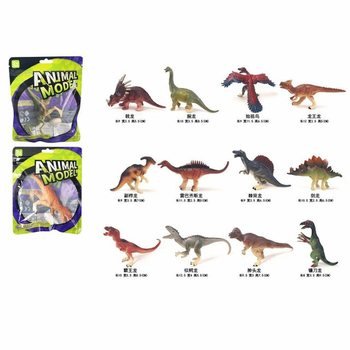 DINOZAURU ROTAĻLIETU FIGŪRIŅU JAUCIENS - DĀVANU MAISIŅĀ (12 gab.)