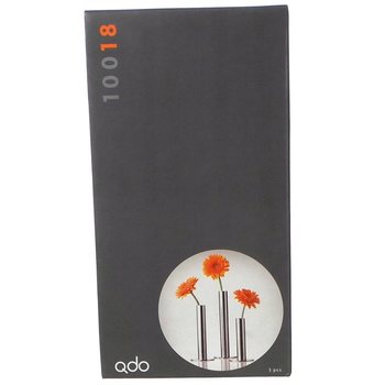 QDO - Nerūsējošā tērauda vāzes 1 ziedam, 3 gab. komplekts (1 kompl.)