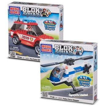MEGA BLOKS - UGUNSDZĒSĒJU SUV UN POLICIJAS HELIKOPTERS (2 gab.)