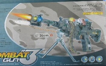 Rotaļu ložmetējs Combat ar gaismu un skaņu - 56 cm