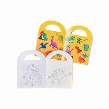 Dinozauru Krāsojamās Grāmatas ar Uzlīmēm (48 gab.)