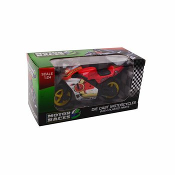 MOTOCIKLS SUPER SPORT DIE CAST, MĒROGS 1:24 DISPLEJĀ (24 gab.)