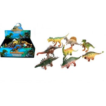 DINOZAURU MIKSĒJUMS, APTUVENI 17 CM AUGSTI DISPLEJĀ (16 gab.)