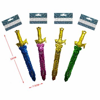 METĀLISKAS KRĀSAS ZOBENS, 33 CM GAR&Scaron; (36 gab.)