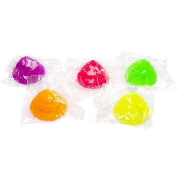 NEON KAKAS STRESA BUMBIŅA - MIX KRĀSAS - DISPLEJĀ (50 gab.)