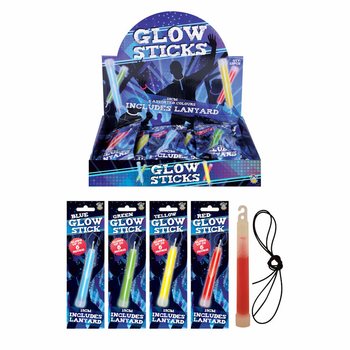 SPĪDO&Scaron;IE STIENĪ&Scaron;I GLOW STICK - 15 CM AR AUKLIŅU - KRĀSU MIX DISPLEJĀ (12 gab.)