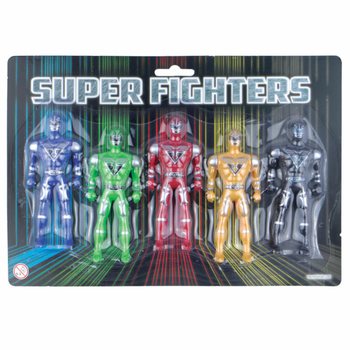 SUPER FIGHTERS - 5 Darbības Figūriņas uz Kartes (6 gab.)