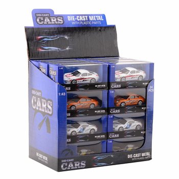DIE CAST SUPER SPORTA AUTOMA&Scaron;ĪNAS, MĒROGS 1:43 DISPLEJĀ (24 gab.)