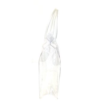 Luksusa Caurspīdīgs Iepakojuma Maisiņ&scaron; ar Plakanu Apak&scaron;u un Stingru Rokturi 18,5x18cm (25 gab.)