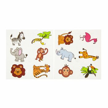 FUN TATTOOS &ndash; DŽUNGĻU DZĪVNIEKI (96 gab.)