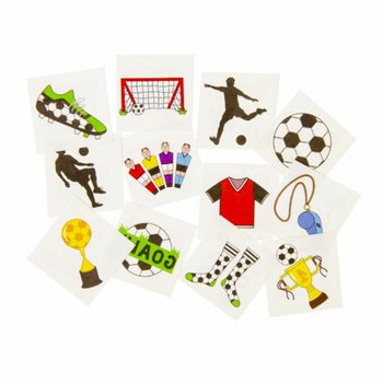 Fun tetovējumi &bdquo;Futbols&rdquo; - Displejs ar 48 paciņām (12 tetovējumi paciņā)