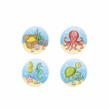 MIX SEA LIFE / JŪRAS DZĪVNIEKI - LĒKĀJOŠĀS BUMBIŅAS Ø3.3 cm (100 gab.)