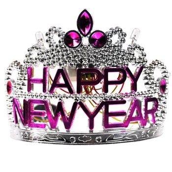 Kroņa HAPPY NEW YEAR ar apgaismojumu (10 gab.)